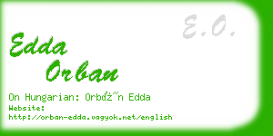 edda orban business card